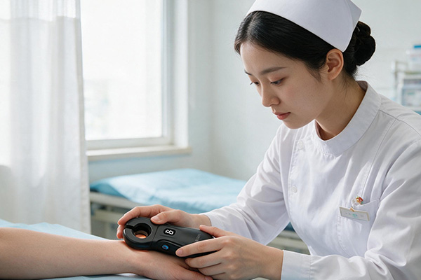 <strong><span style="font-size:13px;">Handheld Infrared Vein Finder Clinical Venipuncture Operation Scene</span></strong>