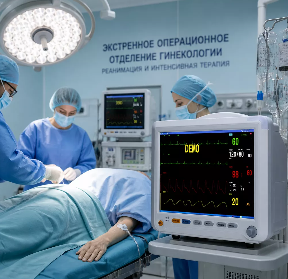 12-Inch Monitors Deployed in Russian Emergency Gynecology Operating Room