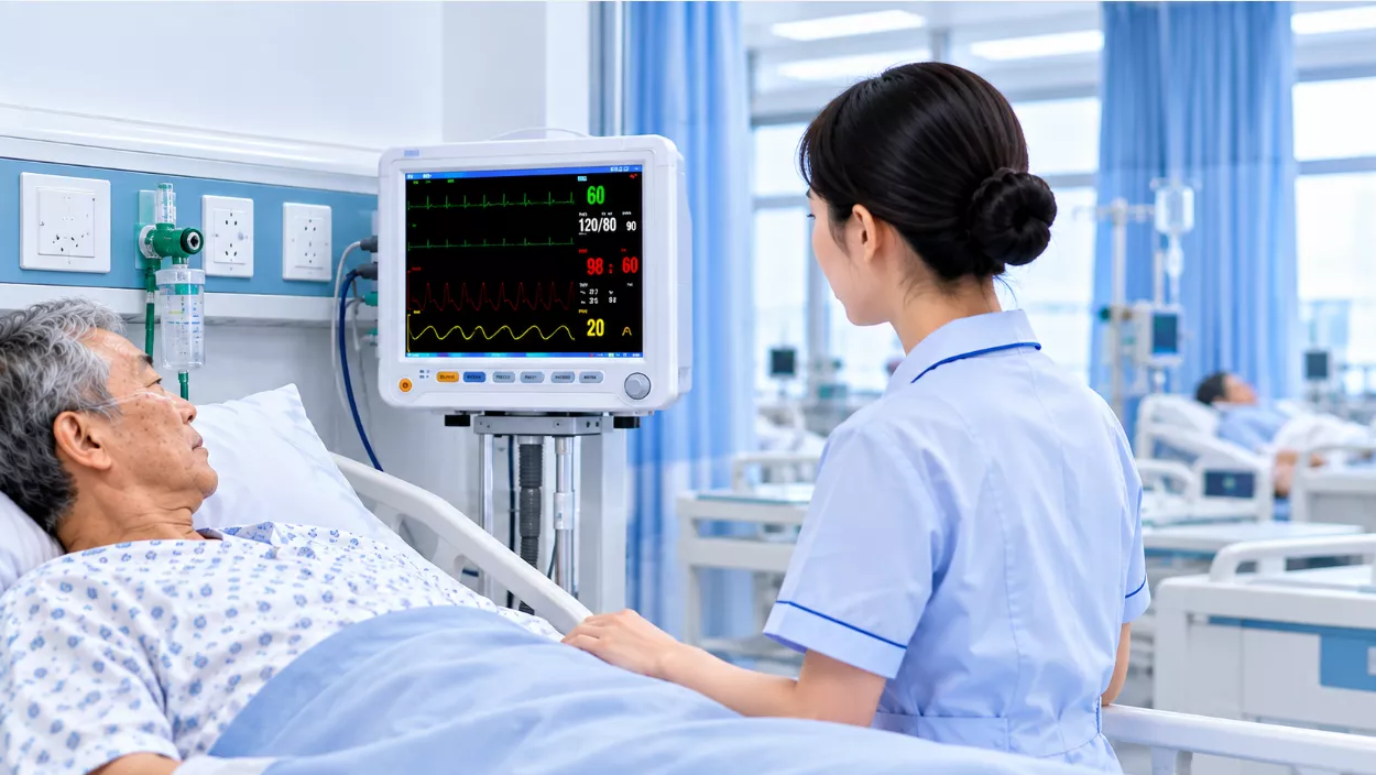12-Inch Bedside Monitor Enables Centralized Surveillance in Hong Kong Hospital