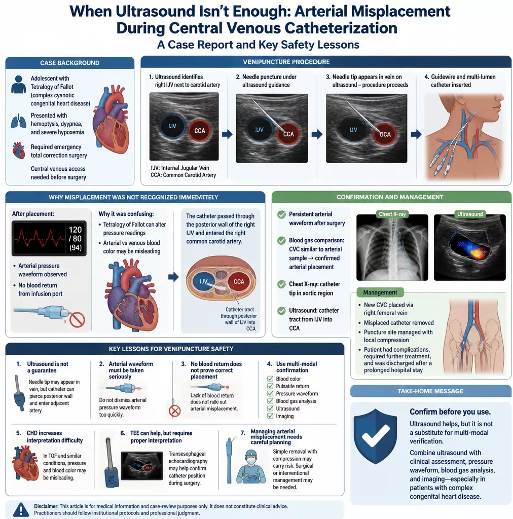 Ultrasound-Guided Venipuncture Still Led To Carotid Artery Misplacement: A Central Venous Catheter Case From Pakistan